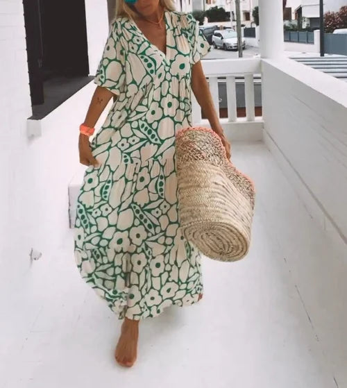 Kaeline | Comfy zomerjurk met korte mouwen