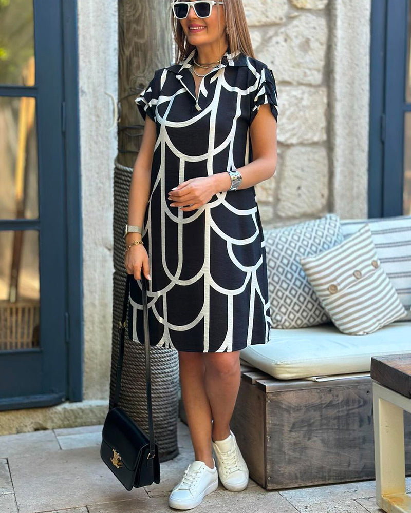 Lonne | Comfy Stijlvolle mini jurk met print