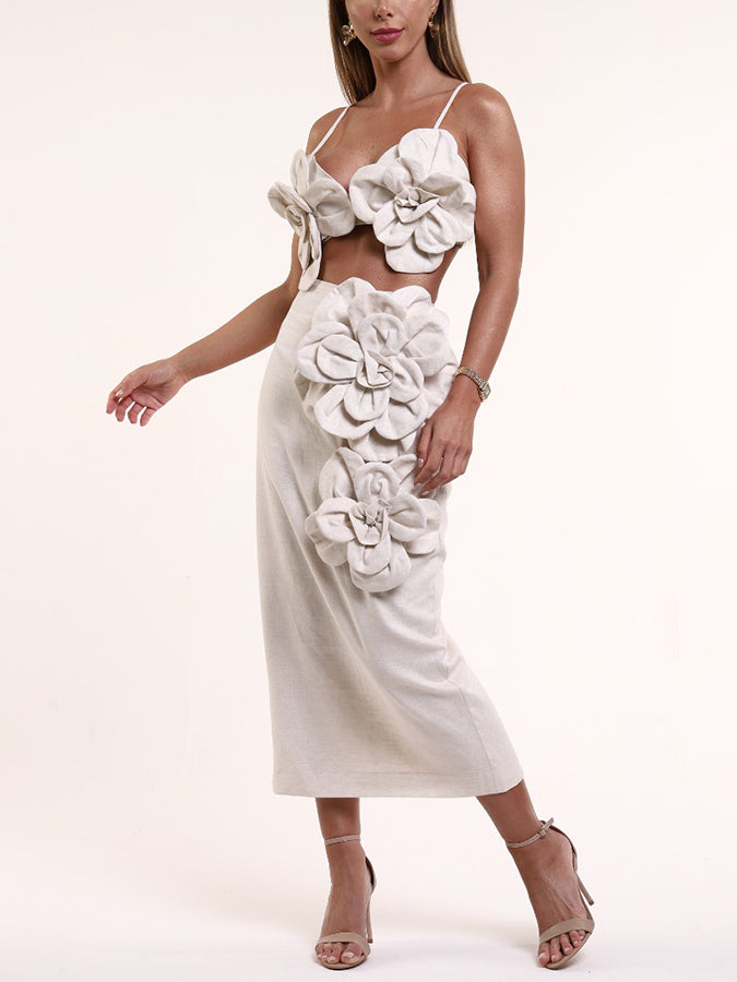 Suzanne | Elegante Gebloemde top en rok set