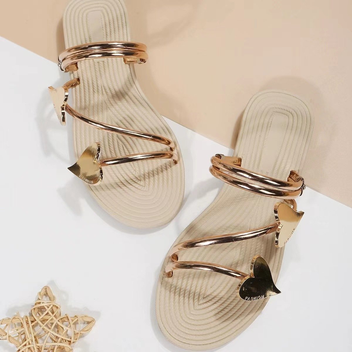 Vianne | Comfy Hartvormige zomer slippers