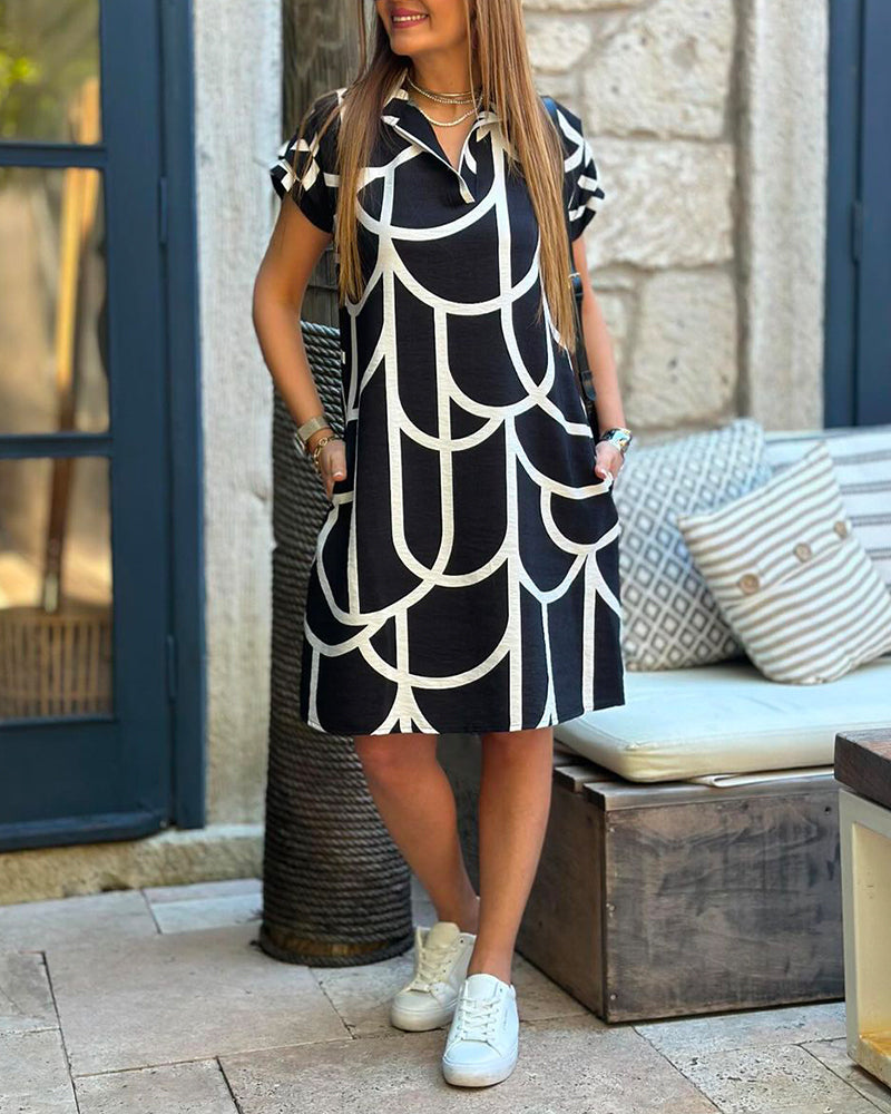 Lonne | Comfy Stijlvolle mini jurk met print