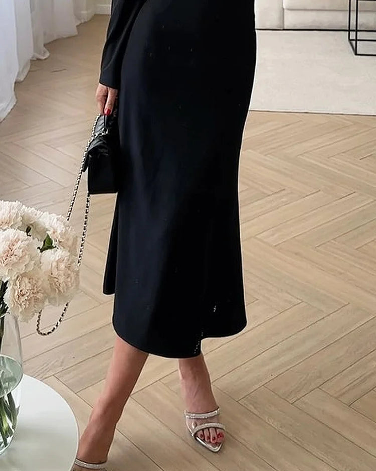 Marente | Elegante jurk met golvende hals