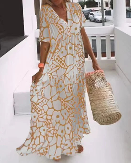 Kaeline | Comfy zomerjurk met korte mouwen