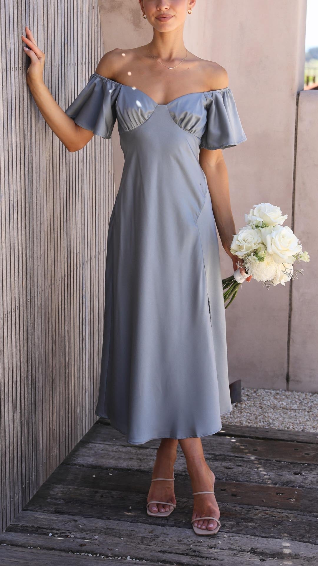 Mireille | Elegante vlinder mouwen jurk