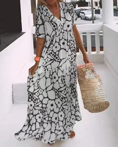 Kaeline | Comfy zomerjurk met korte mouwen