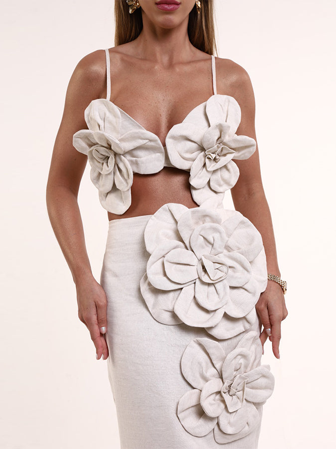 Suzanne | Elegante Gebloemde top en rok set