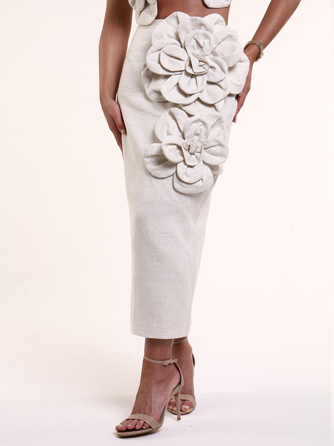 Suzanne | Elegante Gebloemde top en rok set
