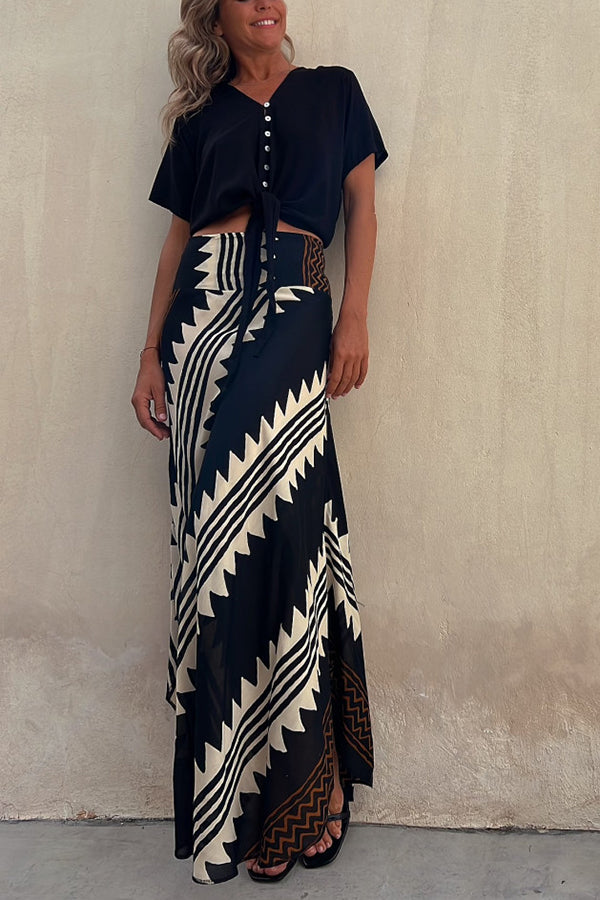 Lysanne | Comfy Elastische taille Maxi Rok