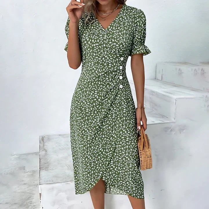 Lidia | Comfortabele Stippen Jurk