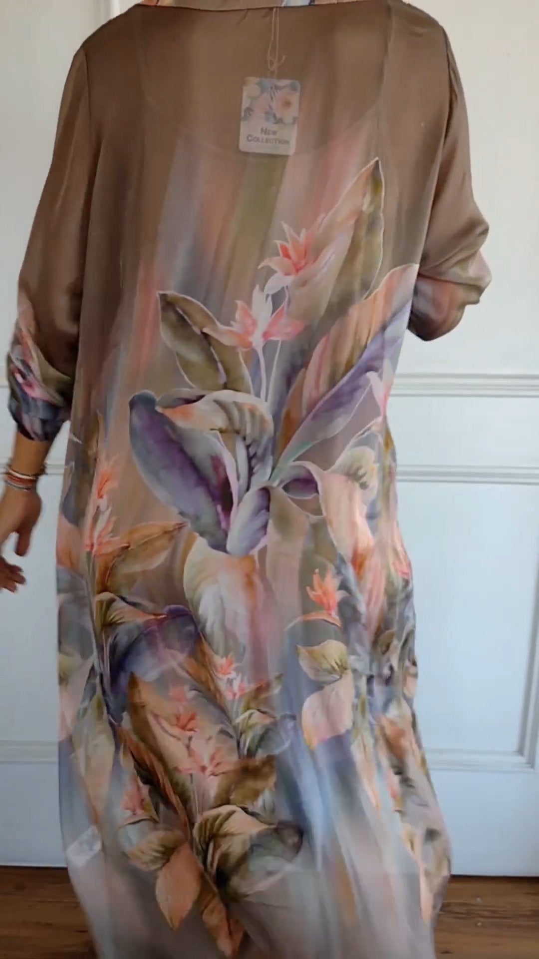 Isalyn | Comfy Bedrukte doorschijnende jurk