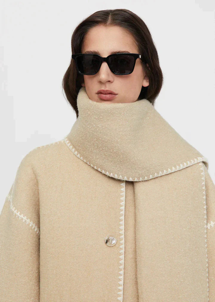 Grace | Comfy Sjaal jas met vollemouwen