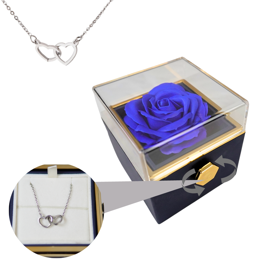 Viola | Elegante Eeuwige roos met ketting