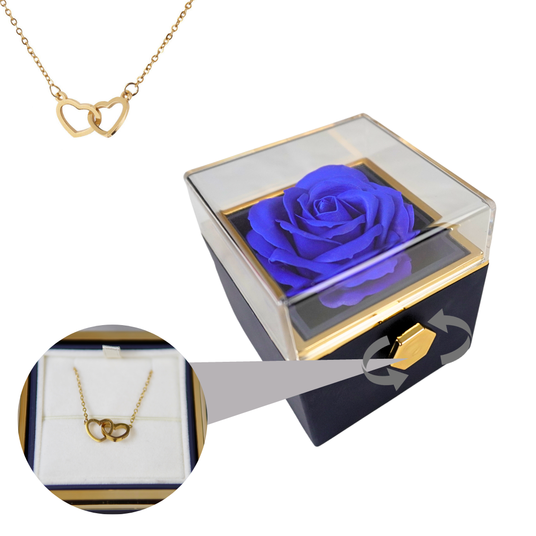 Viola | Elegante Eeuwige roos met ketting