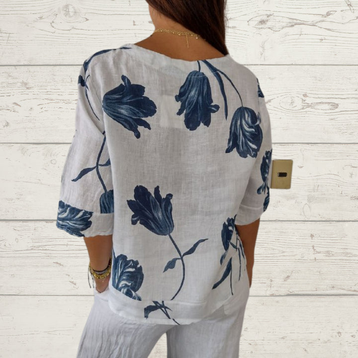 Janneke | Elegante Blouse met V-hals