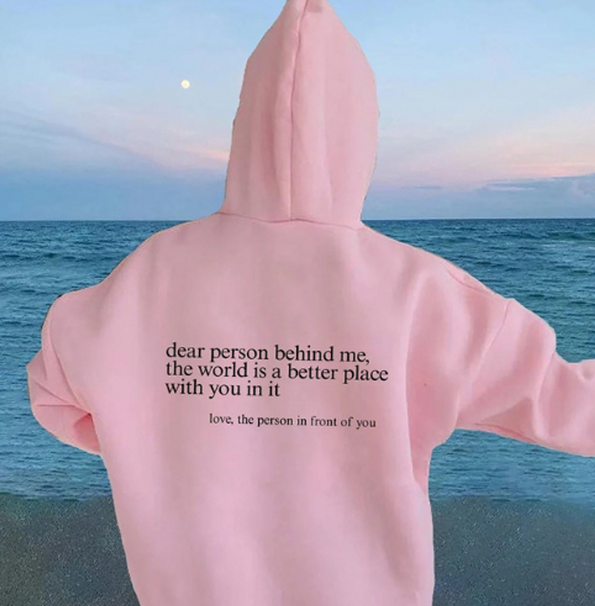 'Dear Person Behind Me' - Positiviteits Hoodie