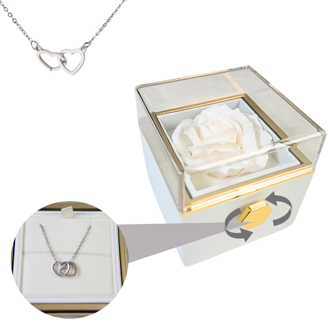 Viola | Elegante Eeuwige roos met ketting