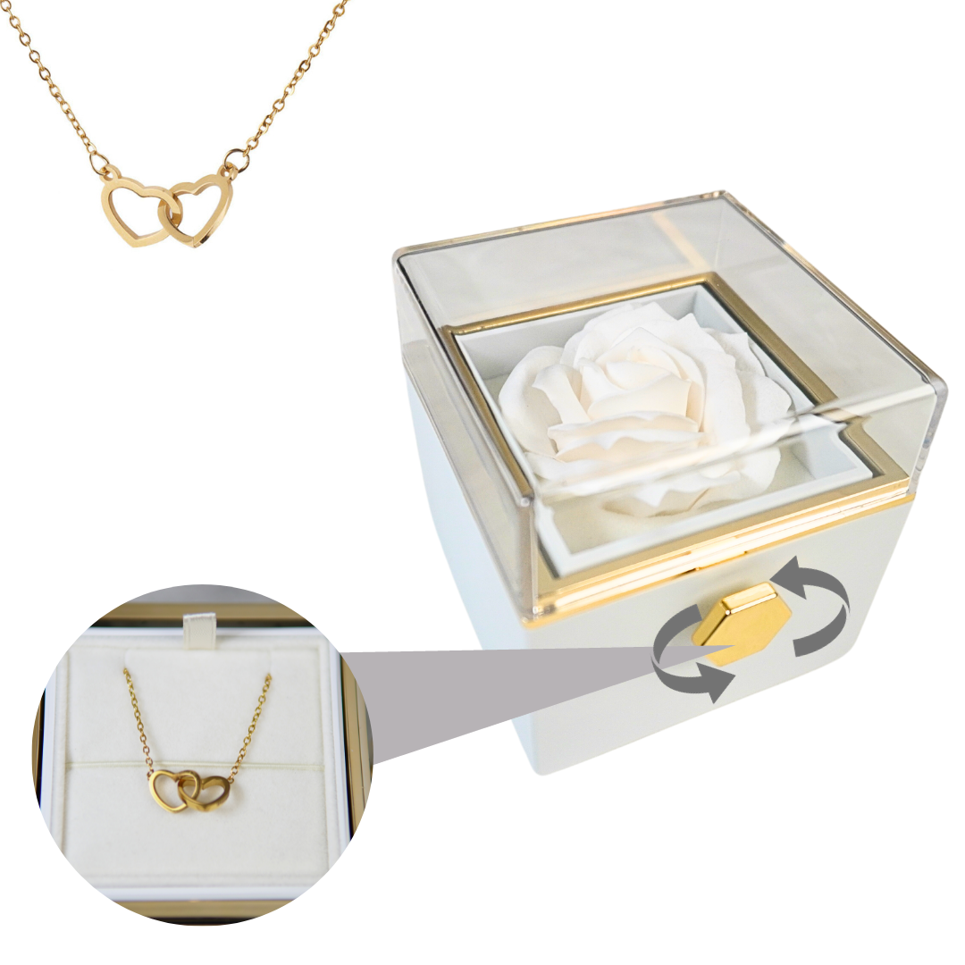 Viola | Elegante Eeuwige roos met ketting