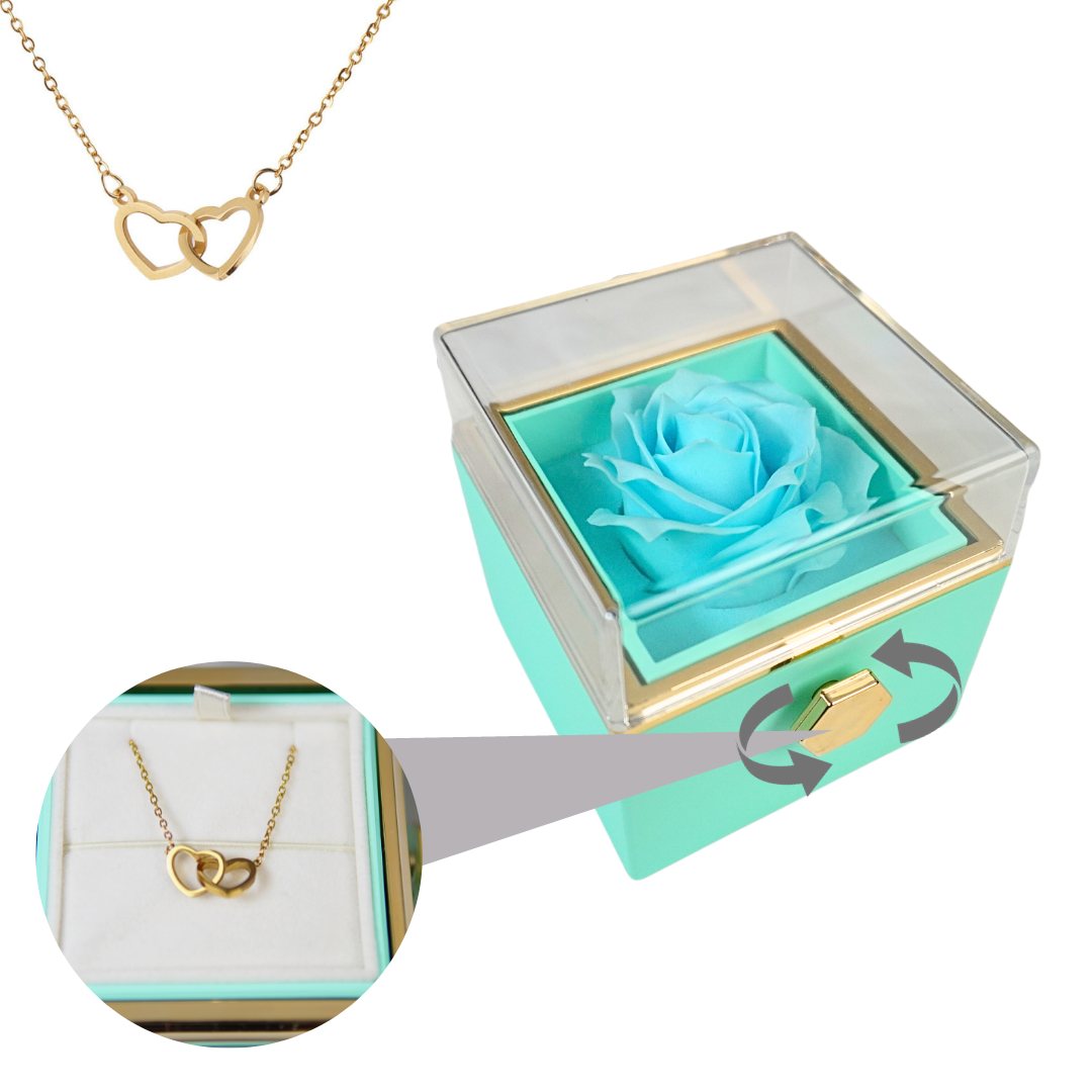 Viola | Elegante Eeuwige roos met ketting