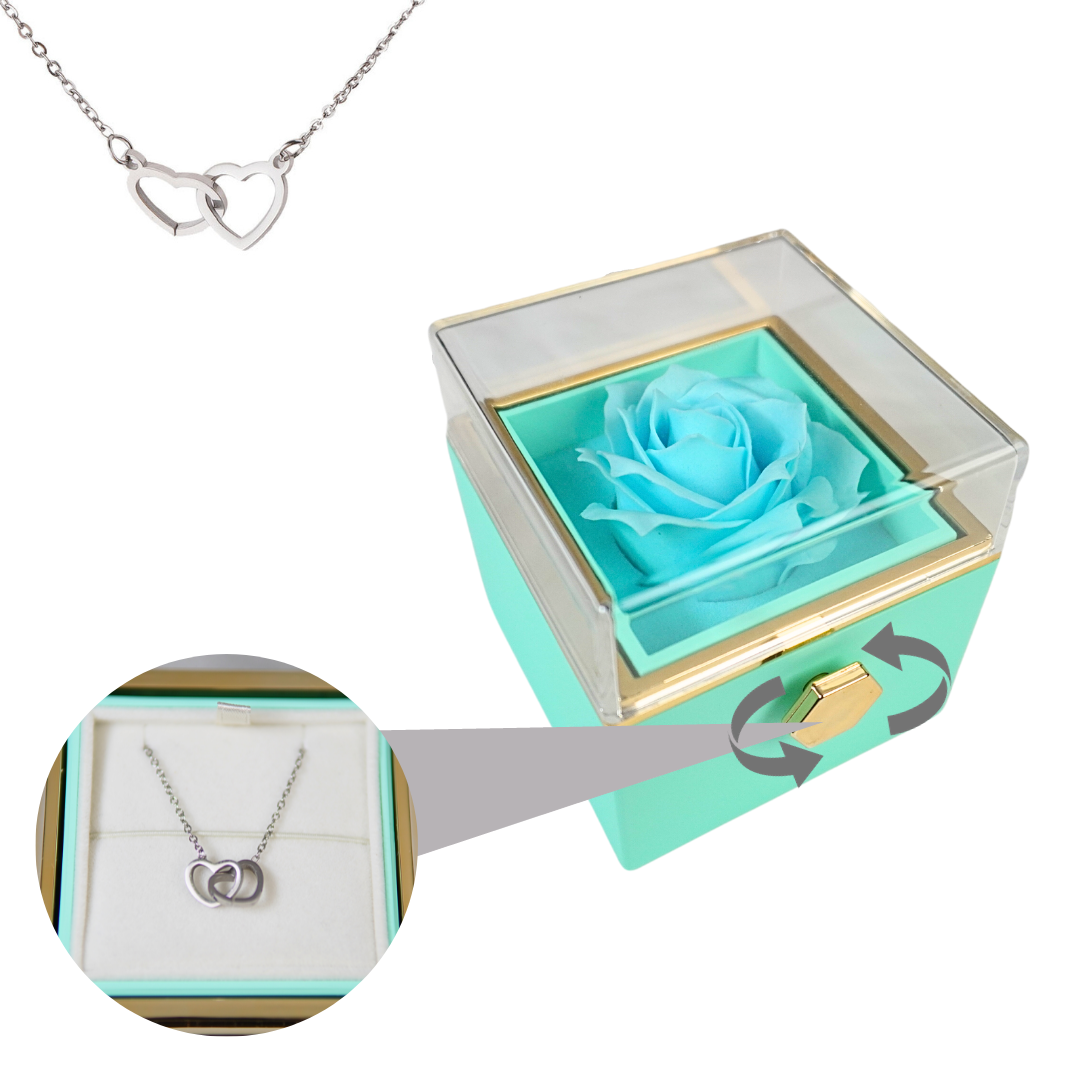 Viola | Elegante Eeuwige roos met ketting