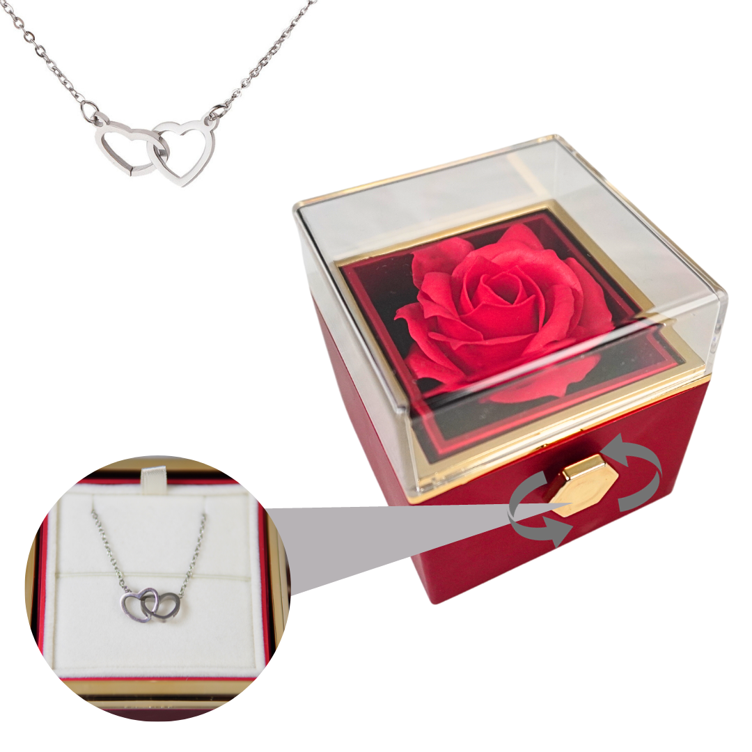 Viola | Elegante Eeuwige roos met ketting