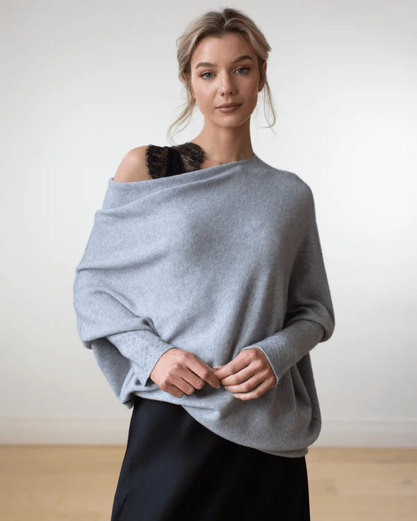 Quintra | Comfy Trui met elegante afwerking bij de schouder