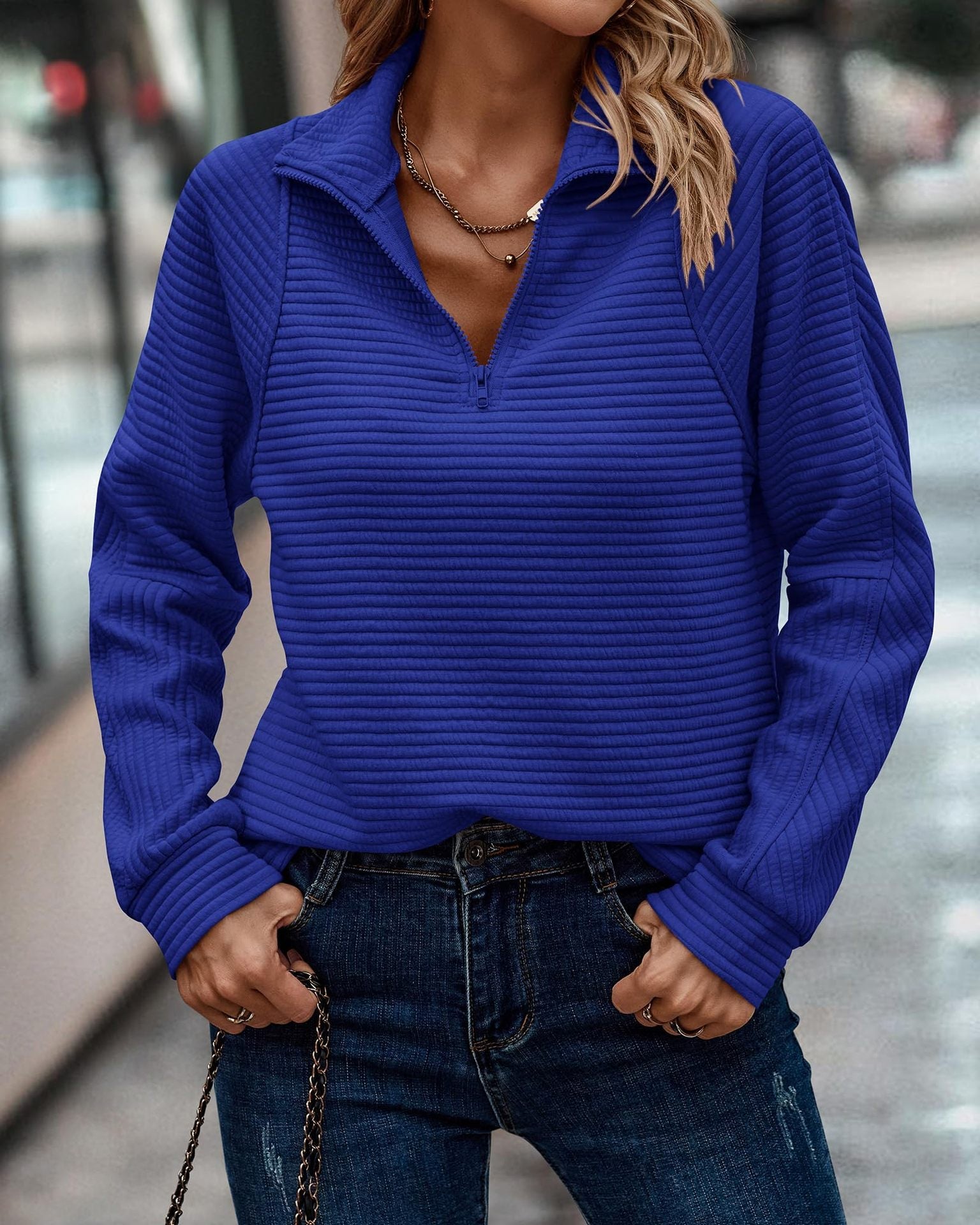 Aafke | Comfy pull over met V-hals