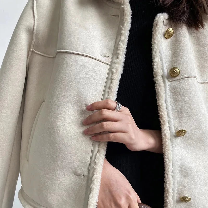 Freya | Elegante Sherpa dames winter jas