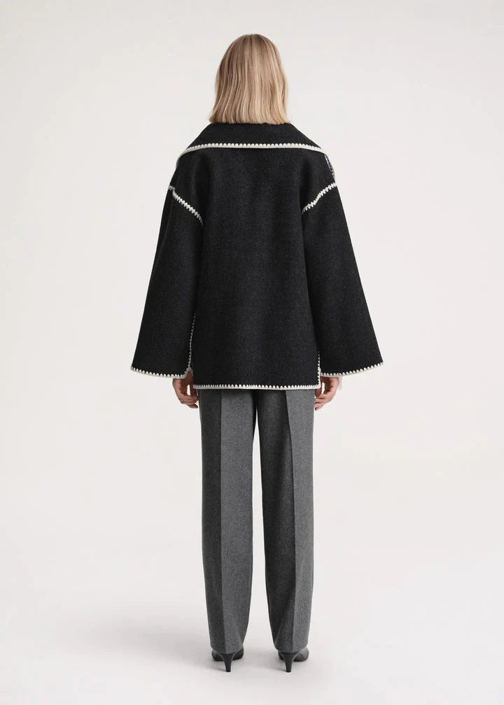 Grace | Comfy Sjaal jas met vollemouwen