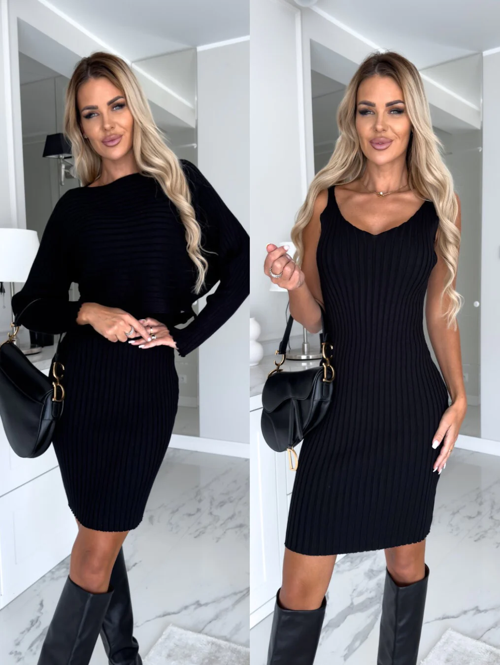 Florence - Mouwloze Jurk met Sweater