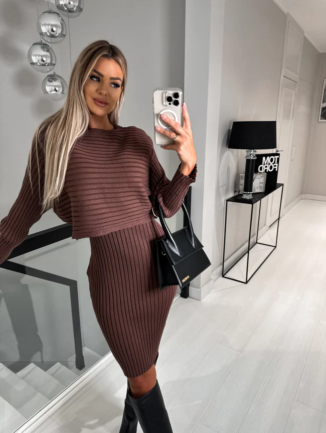 Florence - Mouwloze Jurk met Sweater
